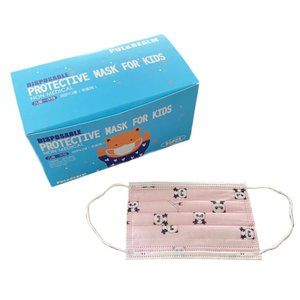 50 PCS 3-LAYERS DISPOSABLE FACE MASK [KIDS PINK]